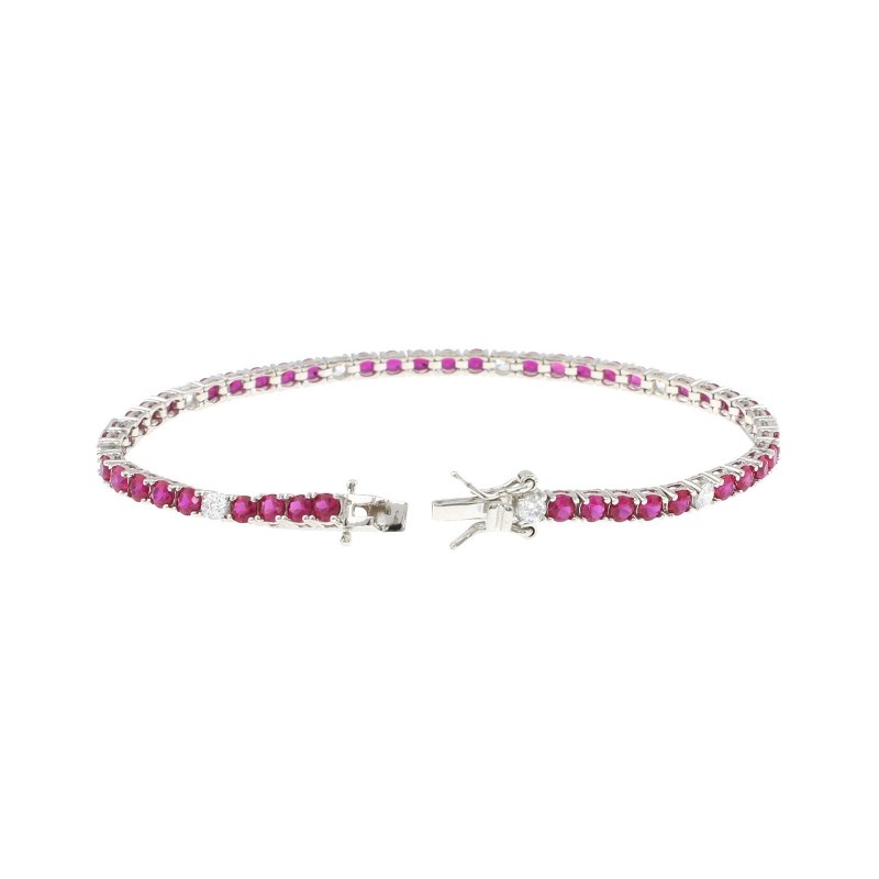 White gold plated tennis bracelet...