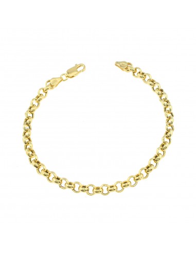 Yellow gold plated rolo link bracelet...