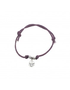 Purple cord bracelet with...