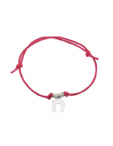 Bracciale in cordino fucsia con nodi...