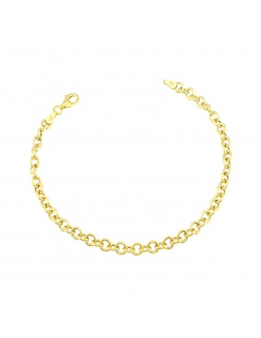 Yellow gold plated rolo link bracelet...