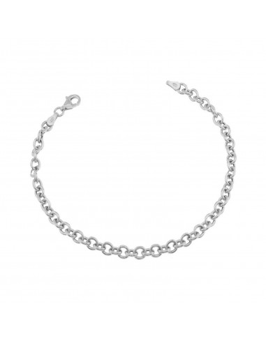 White gold plated rolo link bracelet...