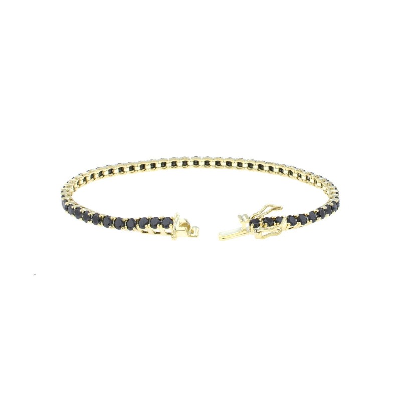 Yellow gold plated tennis bracelet...