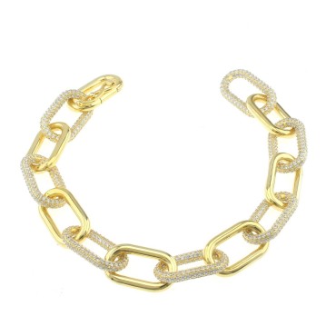 Bracciale maglia ovale con...