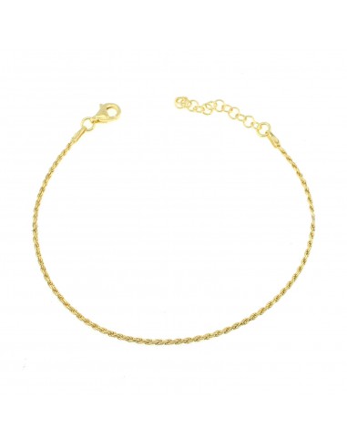 Yellow gold plated rope link bracelet...