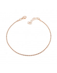 Rose gold plated rope link...