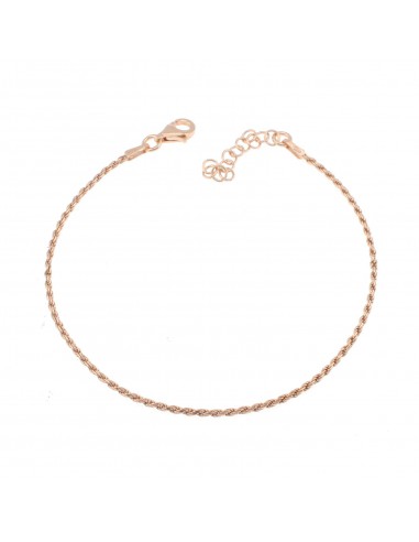 Rose gold plated rope link bracelet...