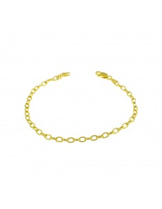 Yellow gold plated oval...