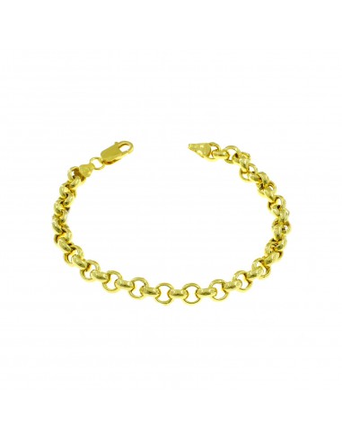 Rolo mesh bracelet ø 6.5 mm yellow...