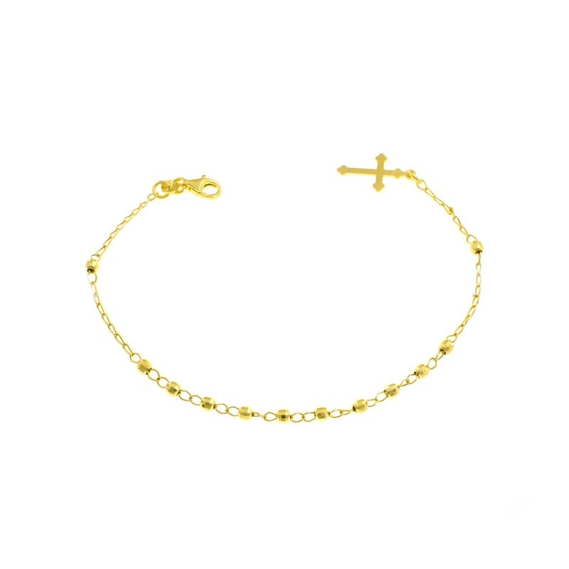 Chain link rosary bracelet with...