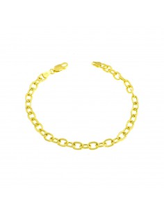 Yellow gold plated oval...