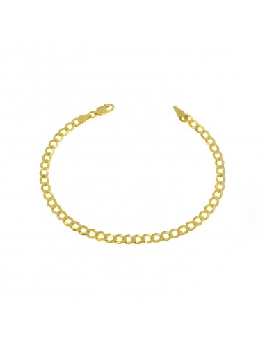 Yellow gold plated 4 mm curb mesh...