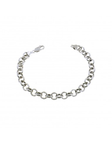 Rolo mesh bracelet ø 8 mm white gold...