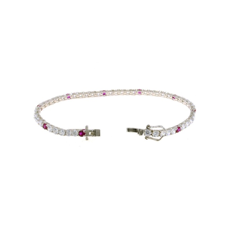 White gold plated tennis bracelet...