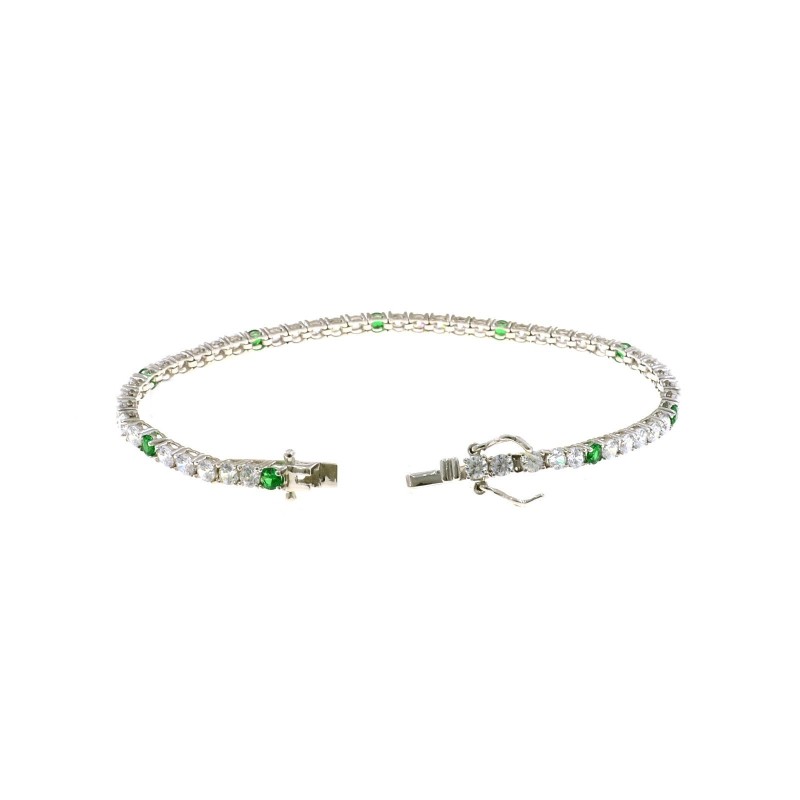 White gold plated tennis bracelet...