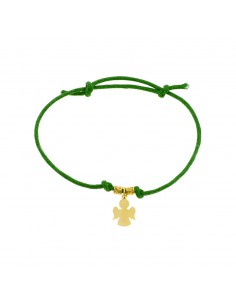 Green cord bracelet with...