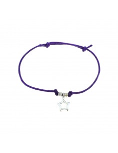 Purple cord bracelet with...