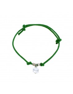 Bracciale in cordino verde...