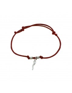 Red cord bracelet with slip...