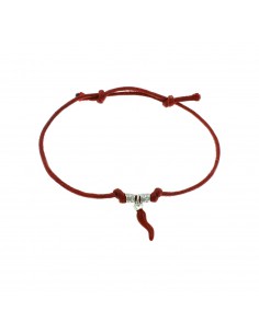 Red cord bracelet with slip...