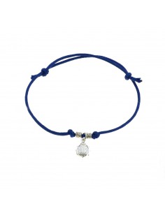 Blue cord bracelet with...