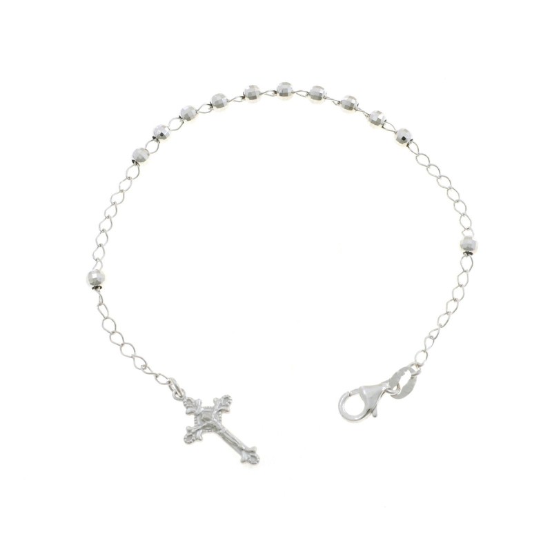 Chain link rosary bracelet with...