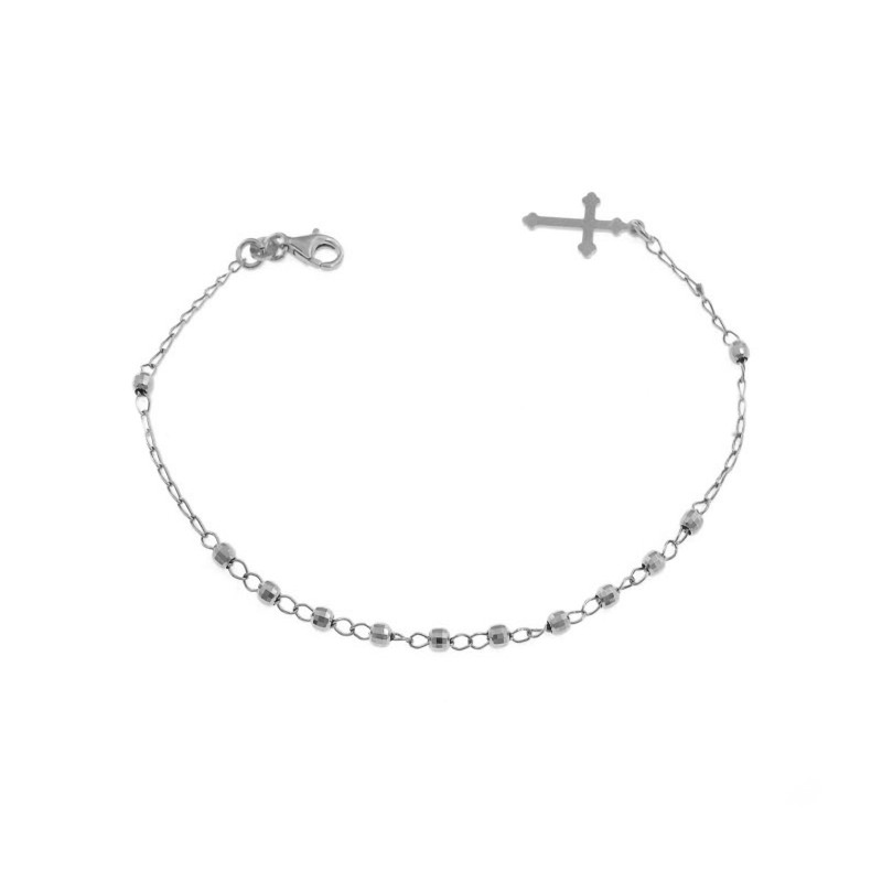 Chain link rosary bracelet with...