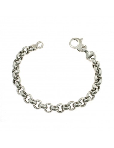 White gold plated rolò mesh bracelet...