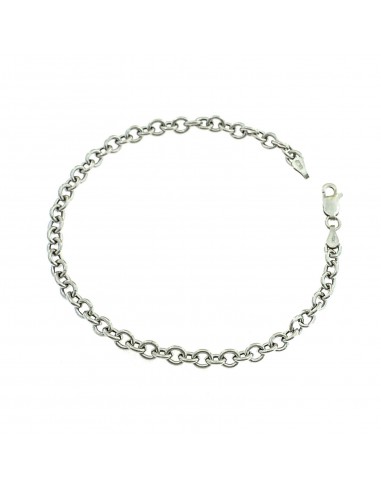 White gold plated 7 mm rolo link...