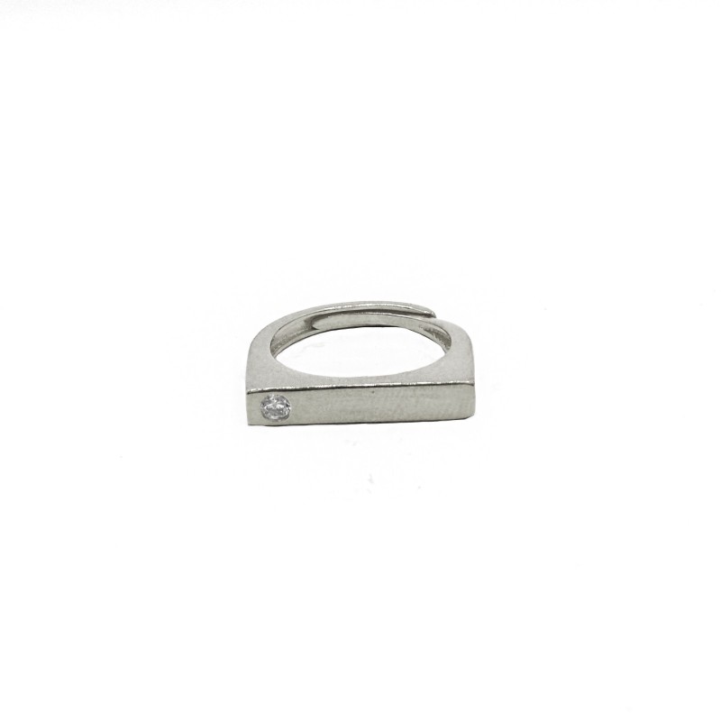 Rectangular adjustable ring with 925...