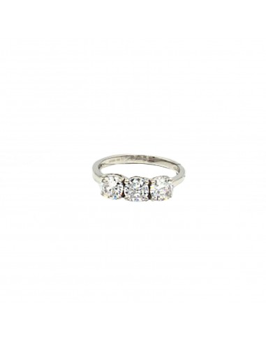 Trilogy ring with 5mm white cubic...