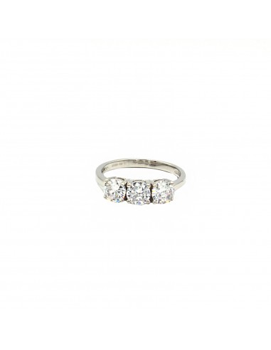 Trilogy ring with 5mm white cubic...