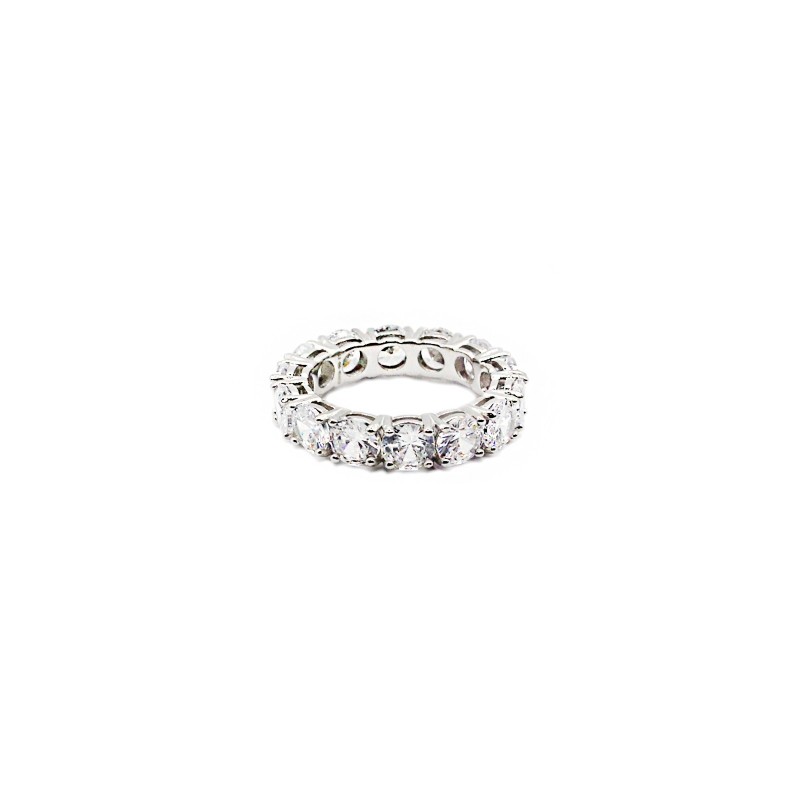 Eternity ring with white zircons 5 mm...