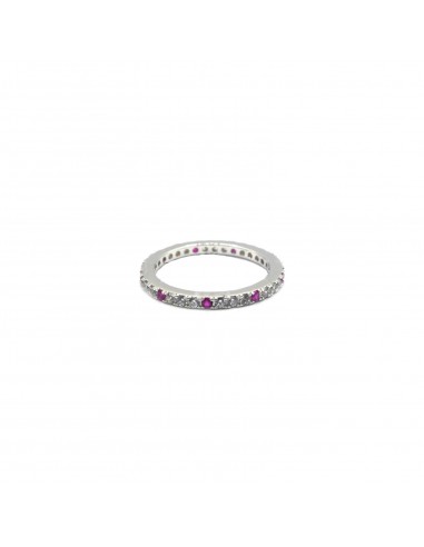 Eternity ring with white and fuchsia...