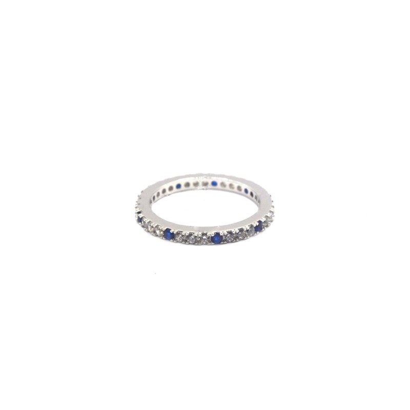 Eternity ring with white and blue...