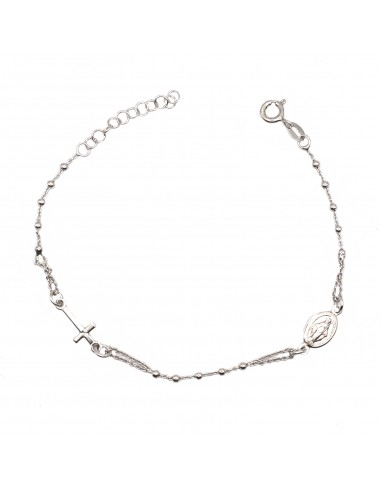 Smooth ball rosary bracelet with...