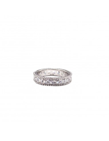 Eternity ring with baguette-cut white...