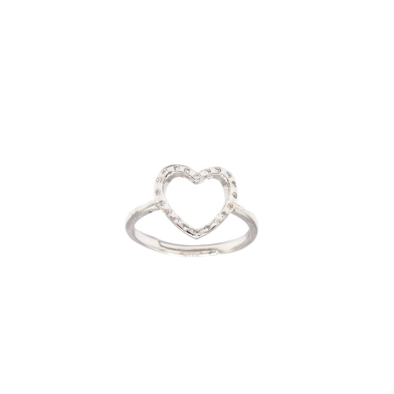 Adjustable ring with white...