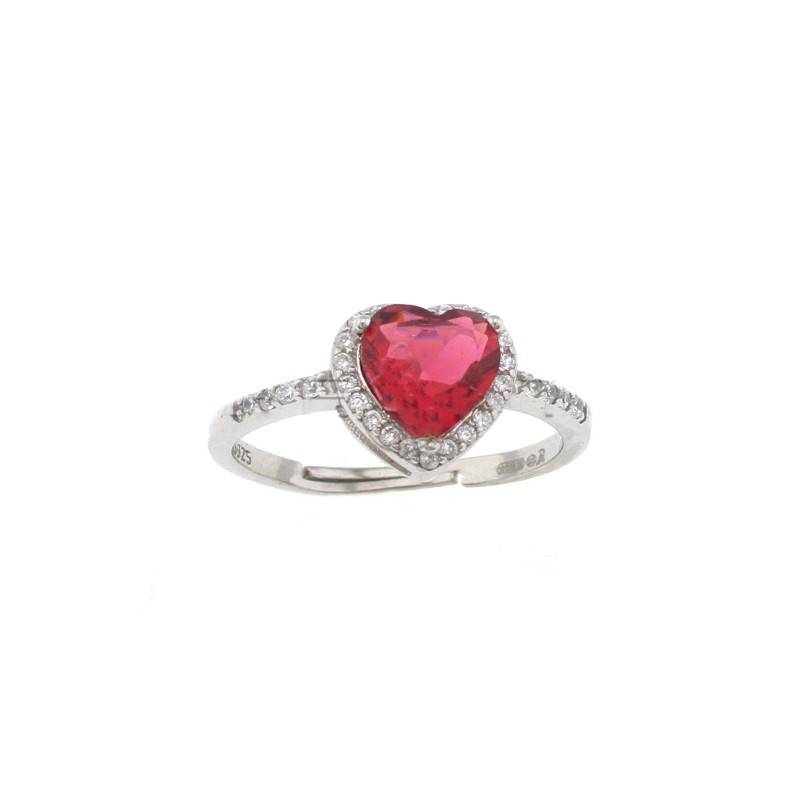 Anello regolabile con cuore di...