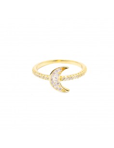 White semi-zircon ring with...