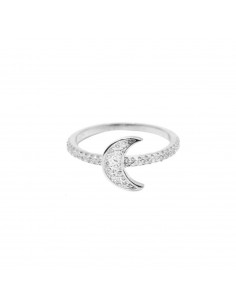 White semi-zircon ring with...