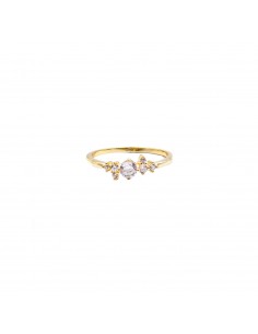 Solitaire ring with white...