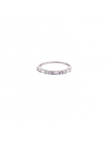 White half-zircon ring with...