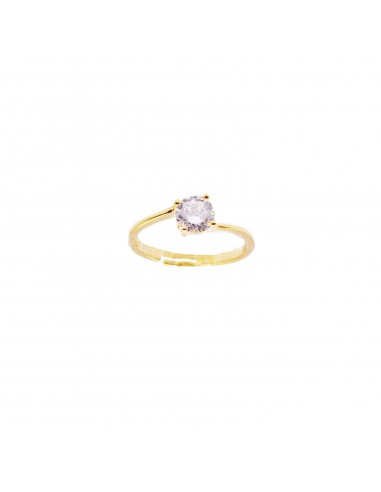 Solitaire adjustable ring with 6 mm...