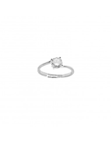 Adjustable solitaire ring with 4...