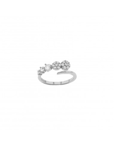 Adjustable contrariè ring with white...