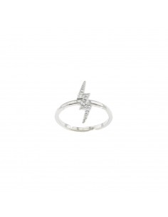 Adjustable ring with white...