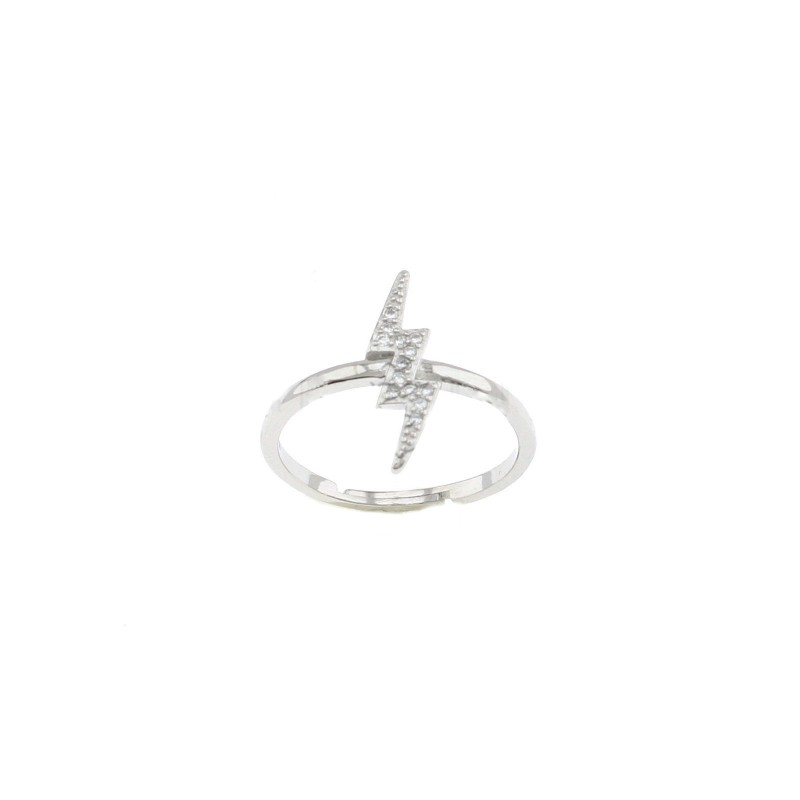 Adjustable ring with white gold...