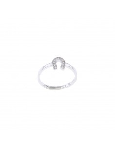 Adjustable ring with white...