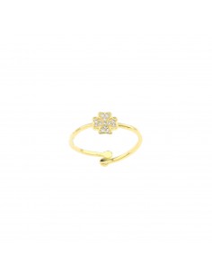 Adjustable ring with yellow...